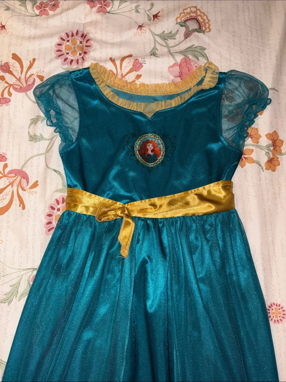 Disney Teal and Gold Princess Nightgown Dress